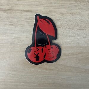 Red and Black Cherry Lonely Ghost Dutch Bros Sticker